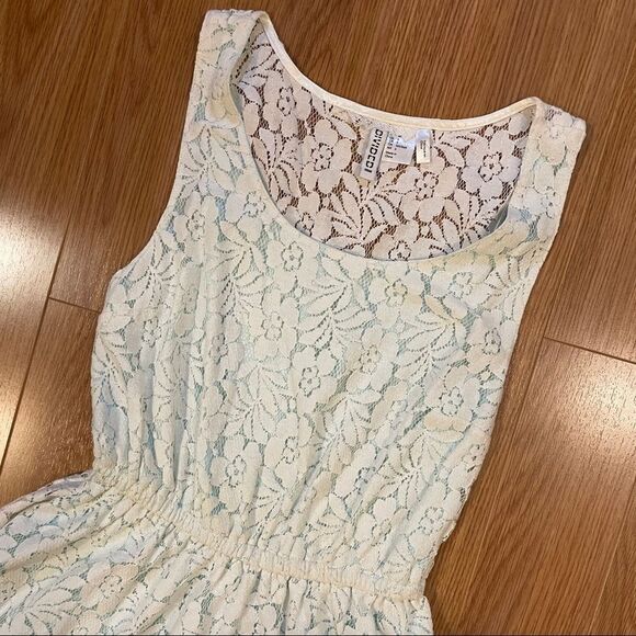 H&M Divided Lace Dress Mint Cream - S - Picture 8 of 16
